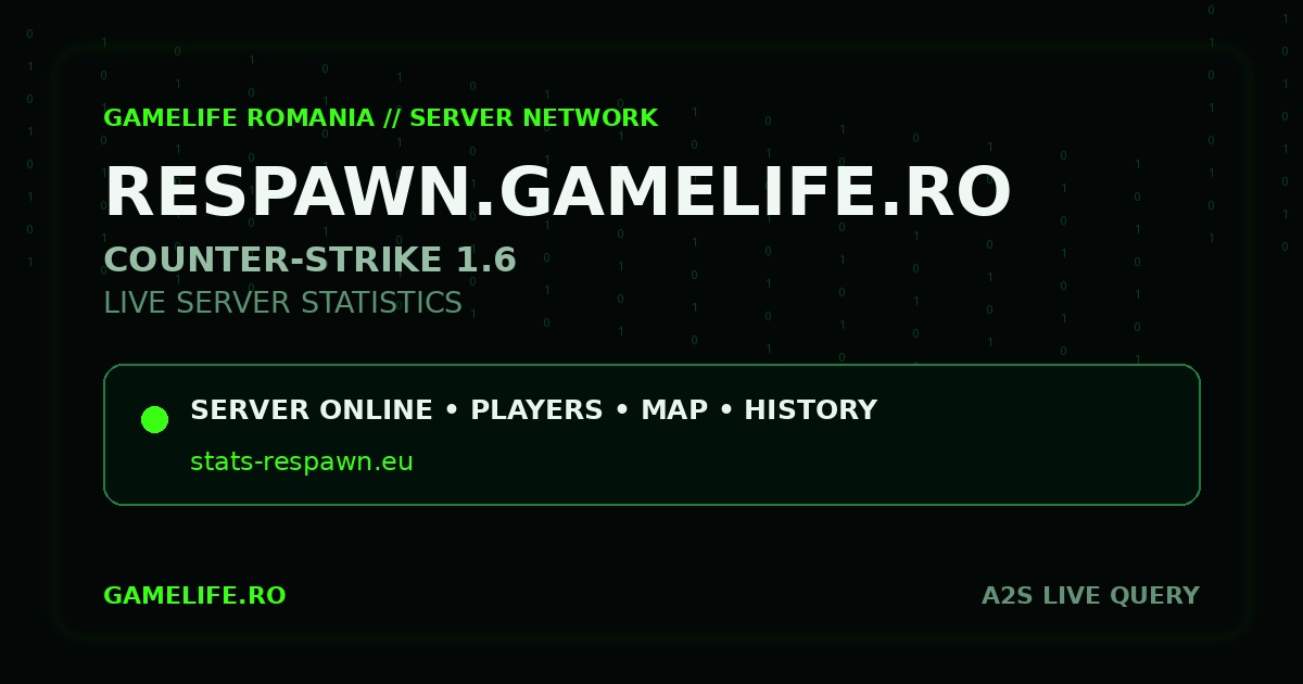 RESPAWN.GAMELIFE.RO | VIP FREE | STEAM ON = VIP — CS 1.6 Server ...