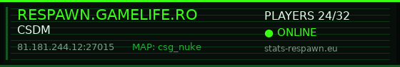 RESPAWN.GAMELIFE.RO — Live Server Statistics